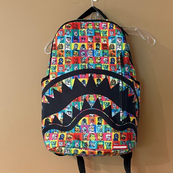 Sprayground Backpack Repeat Mayhem DLXSV Anime Skulls RARE NWOT - Picture 1 of 11